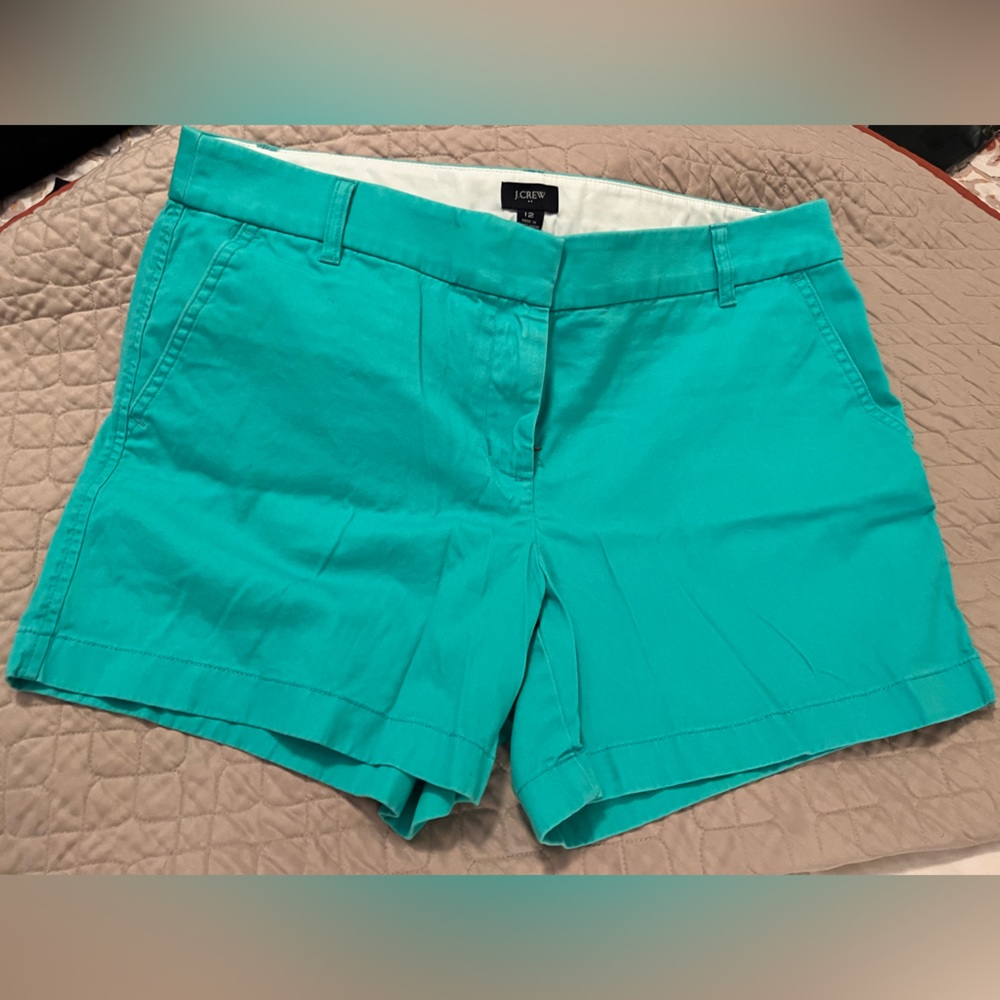 J Crew Green Chino Shorts sz 12